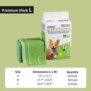 Dono Disposable Pee Pads for Potty Training, Super Absorption & Leak-Proof, Soccer Field Design