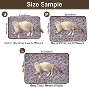 Dono 1 Pack 3 Pet Blankets, Soft Fluffy Fleece Warm Sleep Mat, Paw Print Style, S/M