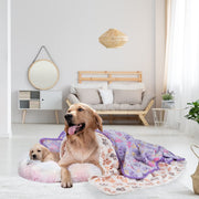 Dono Soft Fluffy Fleece Pet Blanket, Warm Sleep Mat with Paw Print Design, S/M/L/XL/XXL, 1 pack of 3