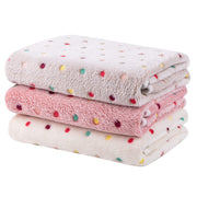 Dono Soft Fluffy Fleece Pet Blanket, Warm Sleep Mat with Paw Print Design, S/M/L/XL/XXL, 1 pack of 3