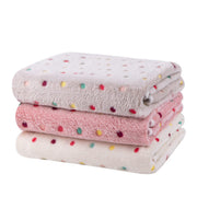Dono Soft Fluffy Fleece Pet Blanket, Warm Sleep Mat with Paw Print Design, S/M/L/XL/XXL, 1 pack of 3