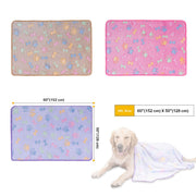 Dono Soft Fluffy Fleece Pet Blanket, Warm Sleep Mat with Paw Print Design, S/M/L/XL/XXL, 1 pack of 3