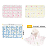 Dono Soft Fluffy Fleece Pet Blanket, Warm Sleep Mat with Paw Print Design, S/M/L/XL/XXL, 1 pack of 3