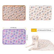 Dono Soft Fluffy Fleece Pet Blanket, Warm Sleep Mat with Paw Print Design, S/M/L/XL/XXL, 1 pack of 3