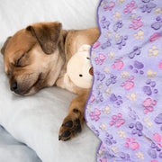 Dono Soft Fluffy Fleece Pet Blanket, Warm Sleep Mat with Paw Print Design, S/M/L/XL/XXL, 1 pack of 3
