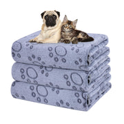 Dono Soft Fluffy Fleece Pet Blanket, Warm Sleep Mat with Paw Print Design, S/M/L/XL/XXL, 1 pack of 3