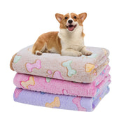 Dono Soft Fluffy Fleece Pet Blanket, Warm Sleep Mat with Paw Print Design, S/M/L/XL/XXL, 1 pack of 3