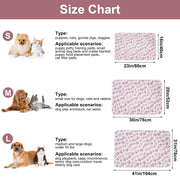 Dono Soft Fluffy Fleece Pet Blanket, Warm Sleep Mat with Paw Print Design, S/M/L/XL/XXL, 1 pack of 3