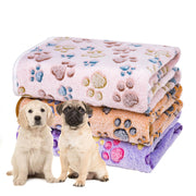 Dono Soft Fluffy Fleece Pet Blanket, Warm Sleep Mat with Paw Print Design, S/M/L/XL/XXL, 1 pack of 3