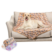 Dono Soft Fluffy Fleece Pet Blanket, Warm Sleep Mat with Paw Print Design, S/M/L/XL/XXL, 1 pack of 3
