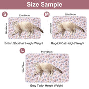 Dono Soft Fluffy Fleece Pet Blanket, Warm Sleep Mat with Paw Print Design, S/M/L/XL/XXL, 1 pack of 3