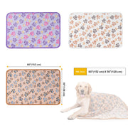 Dono Soft Fluffy Fleece Pet Blanket, Warm Sleep Mat with Paw Print Design, S/M/L/XL/XXL, 1 pack of 3