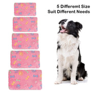 Dono Soft Fluffy Fleece Pet Blanket, Warm Sleep Mat with Paw Print Design, S/M/L/XL/XXL, 1 pack of 3