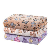 Dono Soft Fluffy Fleece Pet Blanket, Warm Sleep Mat with Paw Print Design, S/M/L/XL/XXL, 1 pack of 3