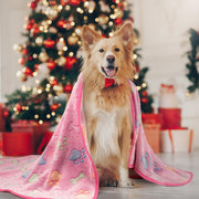 Dono Soft Fluffy Fleece Pet Blanket, Warm Sleep Mat with Paw Print Design, S/M/L/XL/XXL, 1 pack of 3