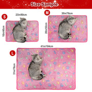 Dono Soft Fluffy Fleece Pet Blanket, Warm Sleep Mat with Paw Print Design, S/M/L/XL/XXL, 1 pack of 3