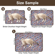 Dono Soft Fluffy Fleece Pet Blanket, Warm Sleep Mat with Paw Print Design, S/M/L/XL/XXL, 1 pack of 3