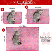 Dono Soft Fluffy Fleece Pet Blanket, Warm Sleep Mat with Paw Print Design, S/M/L/XL/XXL, 1 pack of 3